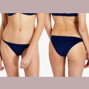 NEW Onia‎ [ Medium ] Rochelle Terry Cloth Bikini Bottom in Navy Blue